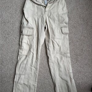 Cream Cargo Pants